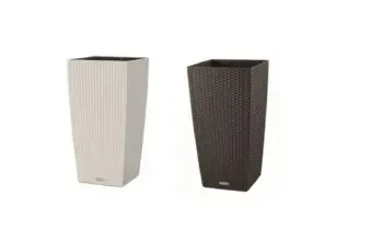 バスケット調樹脂鉢